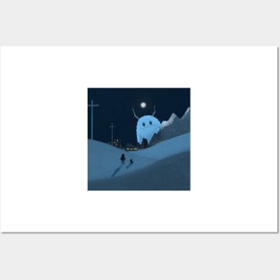 Friendly Moon Monster Posters and Art